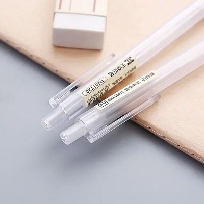 1/3/5 Pcs/set Mechanical Pencil White Automatic Pen 0.5/0.7m