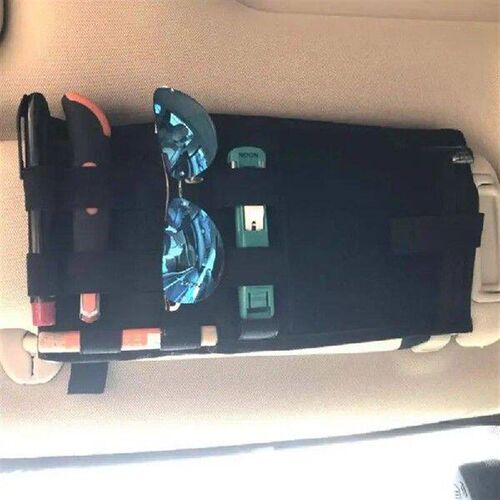 Visor Storage Organizer Nylon Hook And Loop Design Oxford