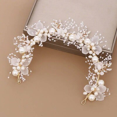 Pearls Headbands for Women Girls Bride Wedding Hairbands Whi