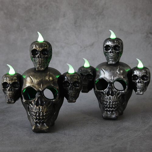 Halloween new product smoke horror skull head lamp pumpkin