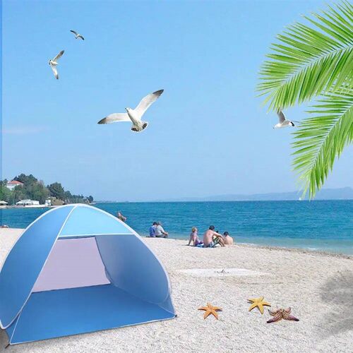 Pop-Up Beach Tent for 2-3 People - Automatic Sun Shelter Umb