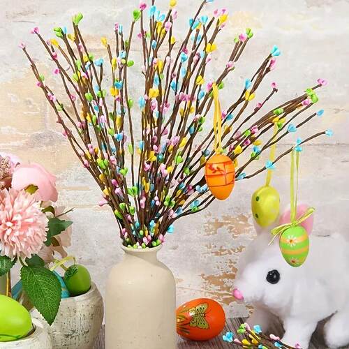27/47pcs Easter & Spring Artificial Berry Stems with Flowers