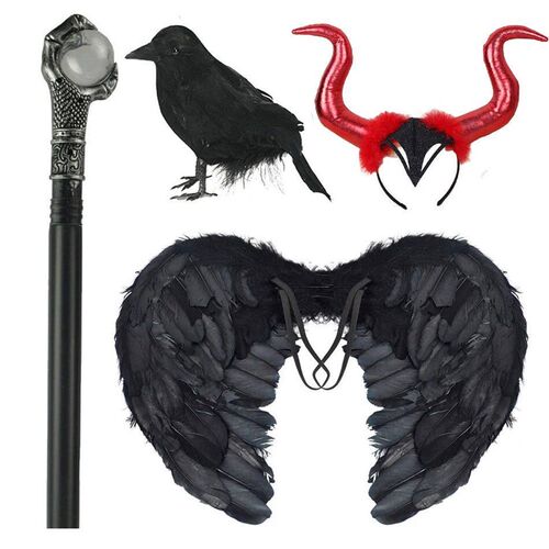 Girl Witch Dress Halloween Evil Role Playing Costume Knitted