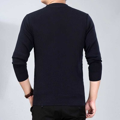 Winter new casual pullover thickened round neck dads bottom