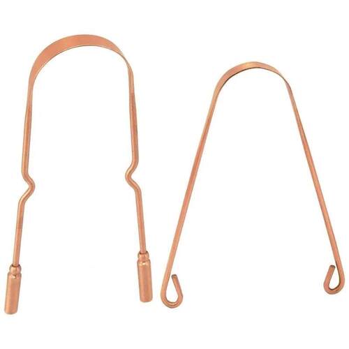 1PCS Pure Copper Tongue Scraper Oral Cleaner Brush Fresh Cle