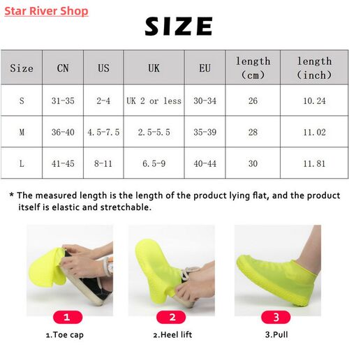 Rain Boots Waterproof Shoe Cover Silicone Unisex Shoes Prote