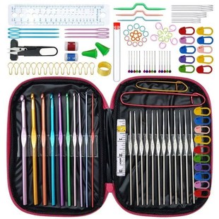 8/14/22/100Pcs Crochet Hooks Needles Kit Stitches Knitting C