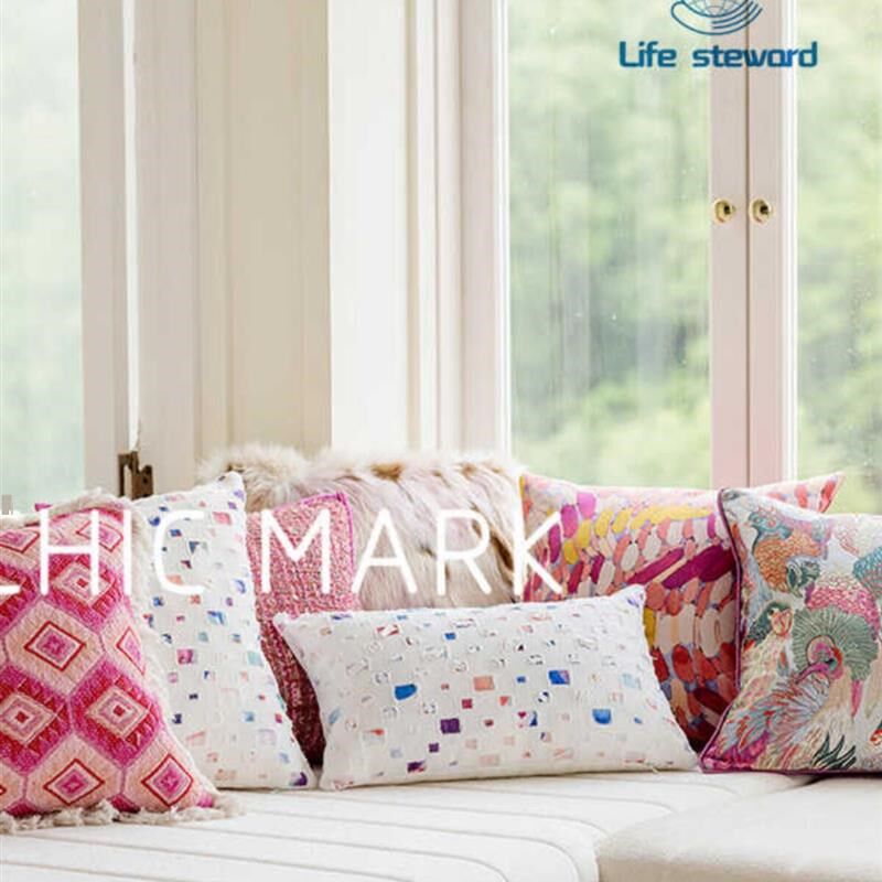 Sofa pillowcase cushions, bedroom headboard pillows靠枕套图片