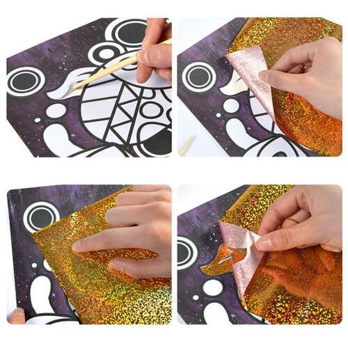 DIY Cartoon Magic Transfer Painting Crafts for Kids Arts and