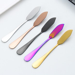 Butter Knife Cheese Dessert Jam Cream Gold Rose Knifes 抹刀