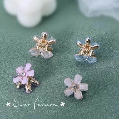 accessories girl flower grab clip braided hair bangs clip