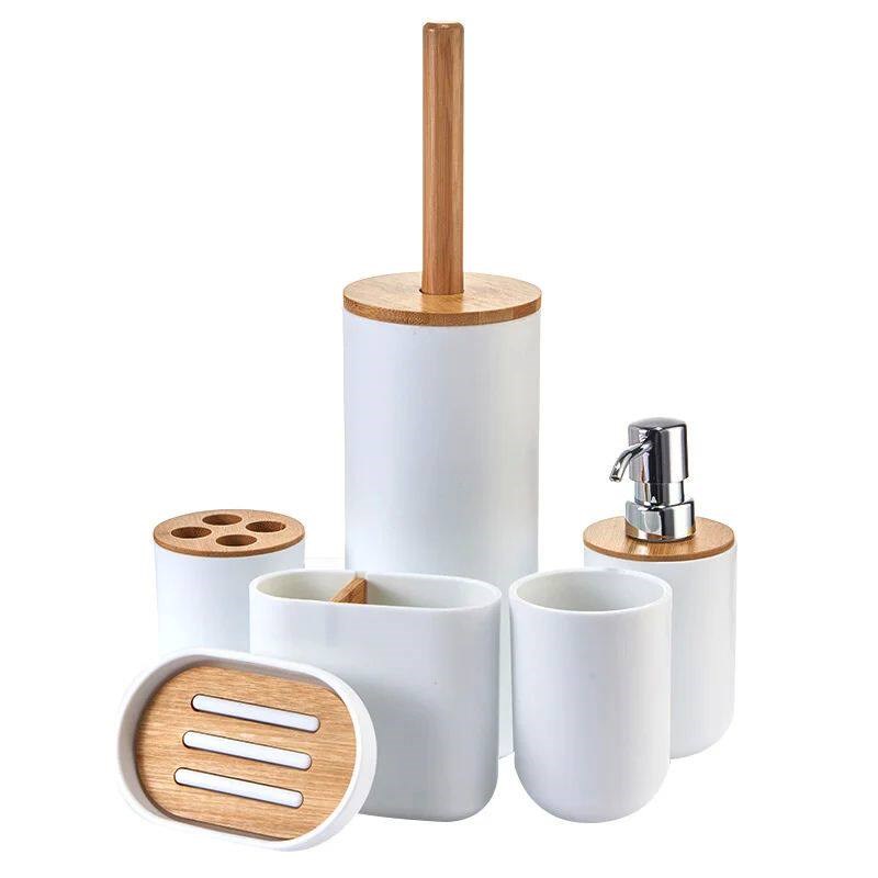 Bathroom Accessories Set Soap Dispenser Bottle Dish Washroom图片