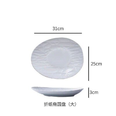 White Ceramic Plate High-end Hotel Western Food Steak Plate
