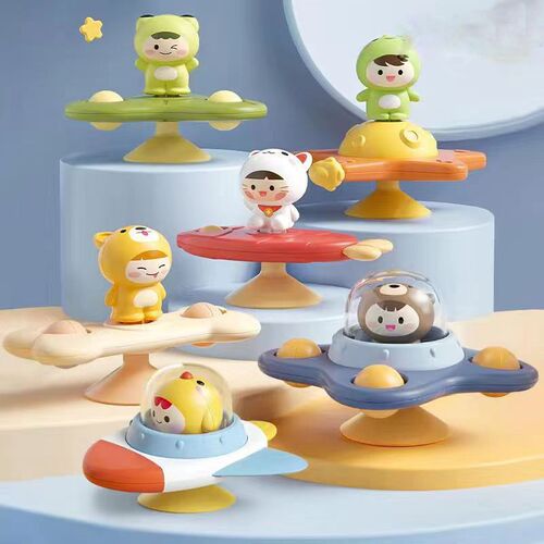1pcs Suction Cups Spinning Top Toy For Baby Game Infant Teet