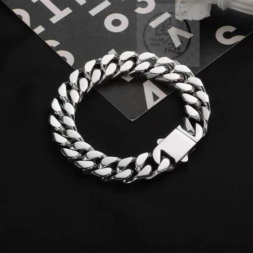 -Cuban Brlet Mens Tide Hip-Hop Titanium Steel Stereo Cuban