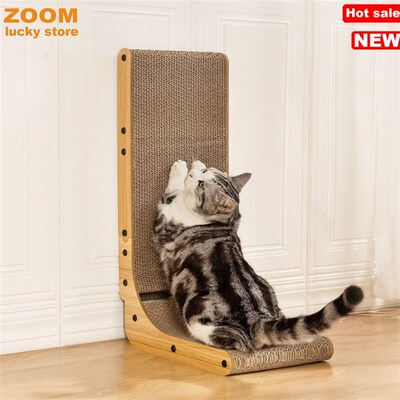 L Shape Cat Scratcher,Cat Scratchers for Indoor Cats, Large