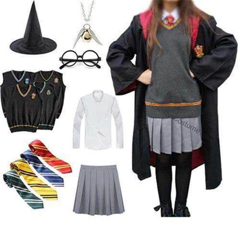 Girls Women Hermione Granger Costume Magic School Robe - 实物图