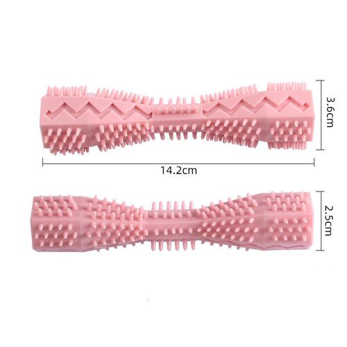 Dog Toothbrush Durable Dog Chew Toy Stick Soft Rubber Tooth