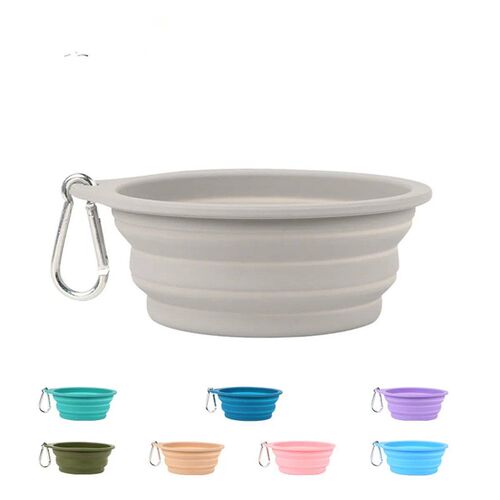 350/600ml Large Collapsible Dog Pet Folding Silicone Bowl Ou