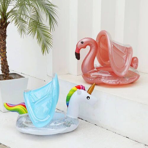 Flamingo Inflatable Circle Baby Infant Float Pool Unicorn Sw