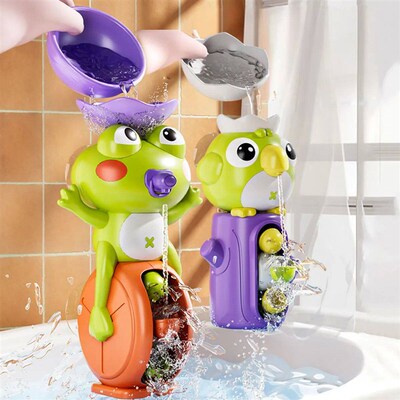 New Frog/ Bird Waterwheel Bath Toy for Children Kid Water Pl