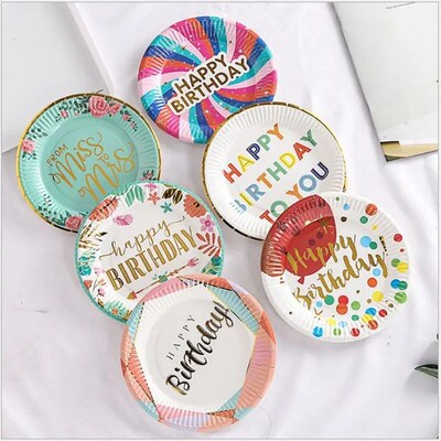 100 Pices New 7-Inch Color Paper Tray Printing Bronzing Bi