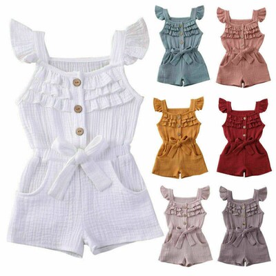 New Summer Toddler Kids Baby Girls Dress Princess Ruffle Sle