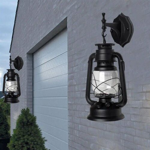 Black Antique Vintage Exterior Wall Light Outdoor Wall Mount