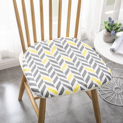 棉麻椅子垫马蹄形餐椅垫加厚防滑垫家用座椅垫屁股保暖座垫