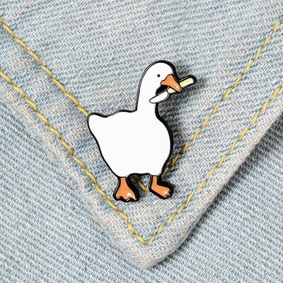 Honk Honk Enamel Pin Custom Naughty Goose Brooch Bag Lapel P