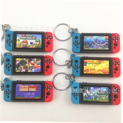 Super Mario Bros Switch Game Console Keychain toys Children