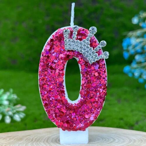 Pink Childrens Birthday Number Candles Girl And Holders Sur