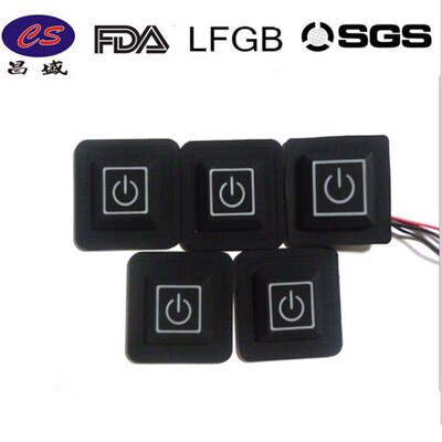 Translucent Square Heating Rubber Clothing Switch Silicone K