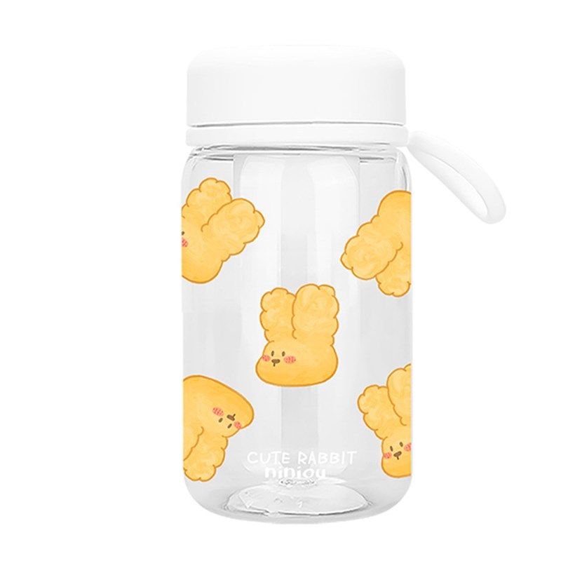 可爱兔兔卡通满印咖啡冷萃杯女学生儿童开学季耐高温饮料塑料水杯