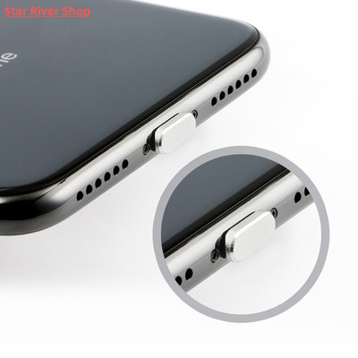 Metal Aluminium Charger Port Stopple Phone Dust Plug For iPh