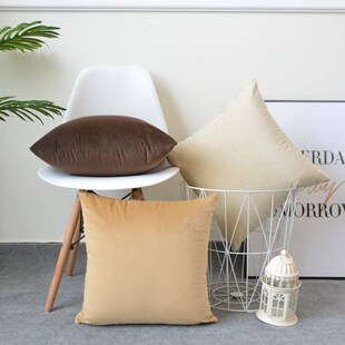 Solid-colored throw pillows Pink Cushions velvet backrest