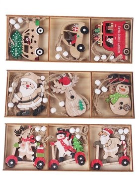 Wooden Christmas Pendant Merry Christmas Decor for Home  Nav