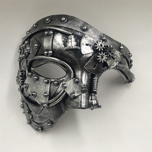 Steampunk  Phantom Masquerade Cosplay Mask Ball Half Face