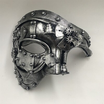 Steampunk  Phantom Masquerade Cosplay Mask Ball Half Face