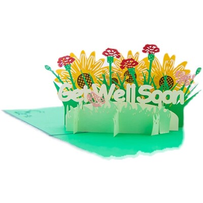 get well soon card 3d greeting cards best wishes慰问探望贺卡