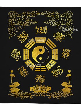 祥云金莲花太极桌布塔luo罗布trot推牌布牌阵背景布仪式布祭坛布