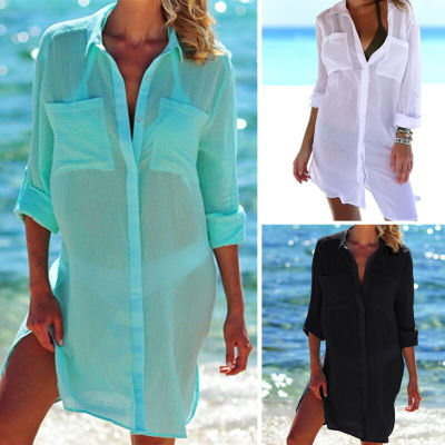 Hot 2019 Cotton Tunics for Beach Women Swimsuit Cover-ups Wo