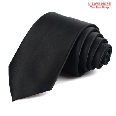 Black Neck Ties For Men Women Casual Suits Solid Tie Gravata