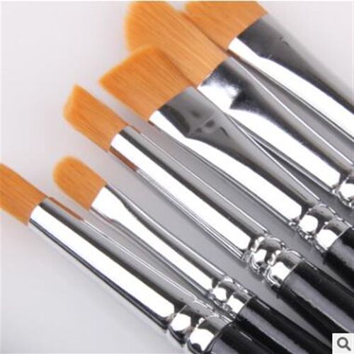 12 nylon hair paint brush set artist watercolor acrylic oil