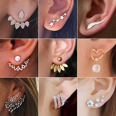 2020 New Crystal Flower Drop Earrings for Women Fashion Jewe