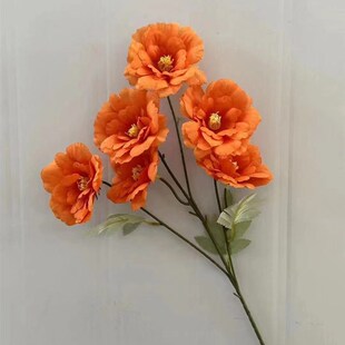 新款六头凤丹花假花婚庆绢花装饰路引花婚礼插花道具仿真花栀子花