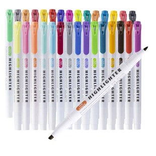 5/15/25PCS Pastel Highlighter Pen Set Double Headed Drawing