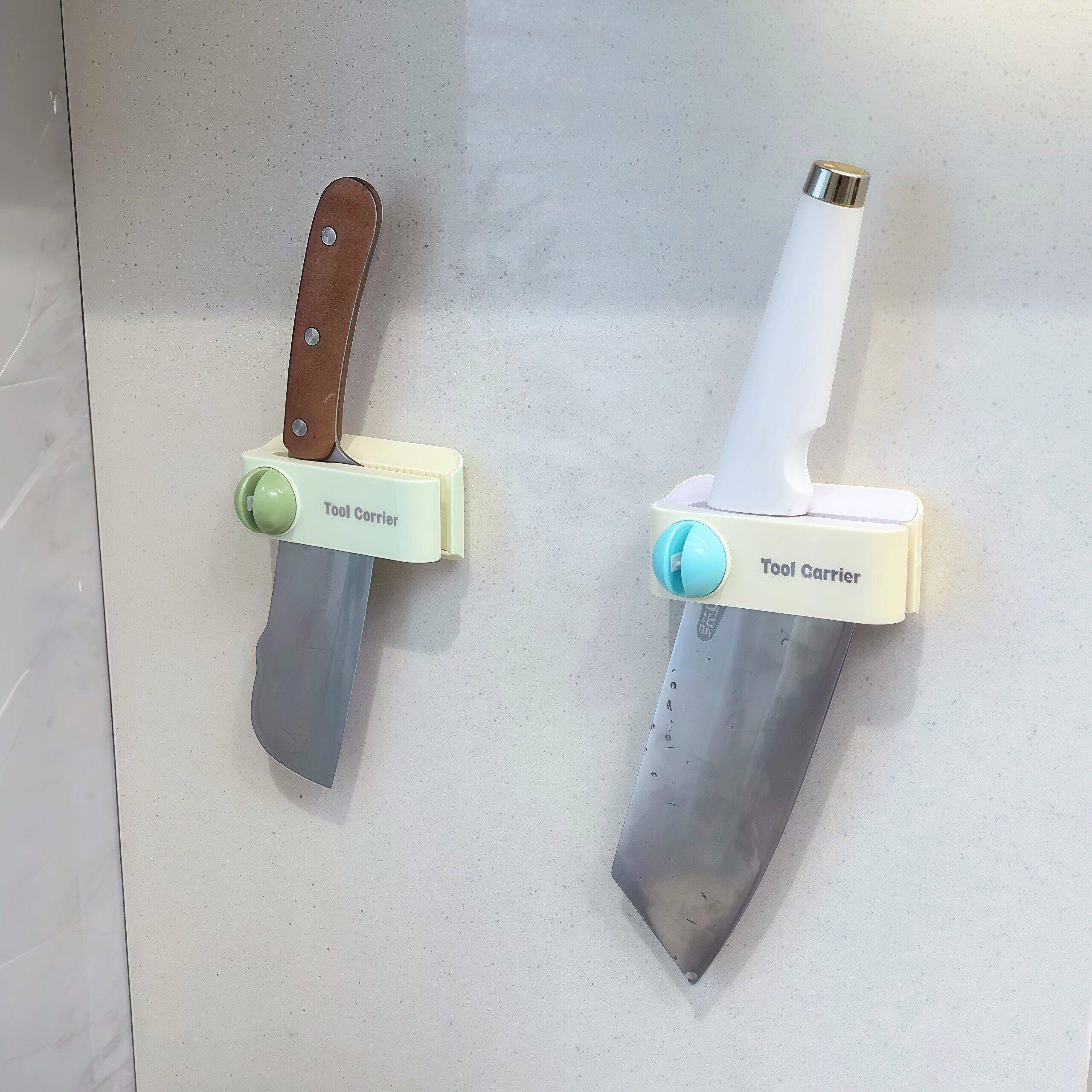 厨房刀架置物架壁挂式免打孔小型磨刀器多功能家用菜刀砧板置物架图片