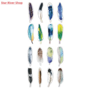 30pcs Set Paper Box Stationery Shape Feather pack Bookmark
