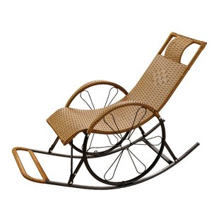 Outdoor rattan rocking chair lazy old people lounge chair